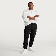 F&F Slim Fit Cargo Trousers in Black thumbnail 2