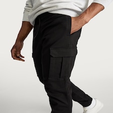 F&F Slim Fit Cargo Trousers in Black