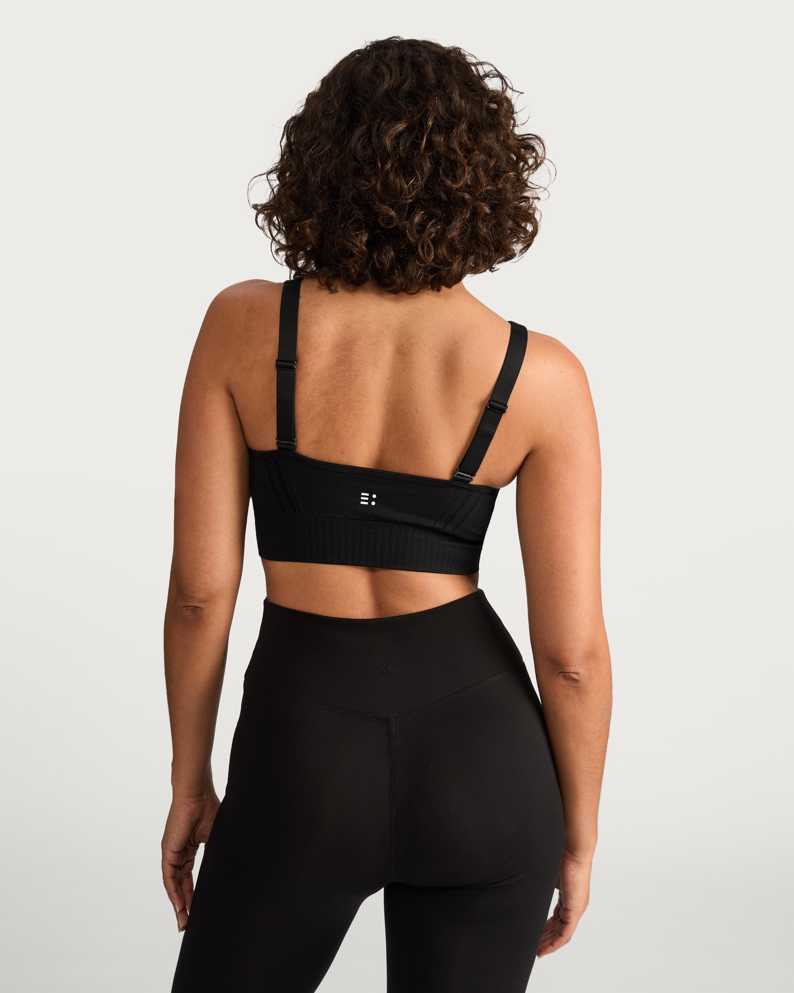 F&F Active Seamfree Medium Support Sports Bra in Black thumbnail 3