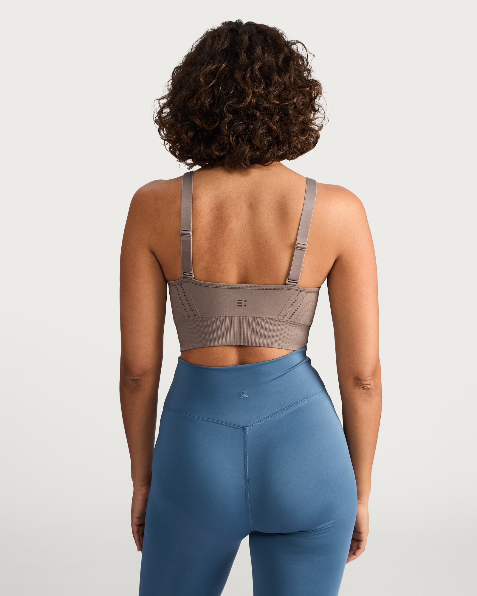 F&F Active Seamfree Medium Support Non Wired Sports Bra in Dark Nude thumbnail 4