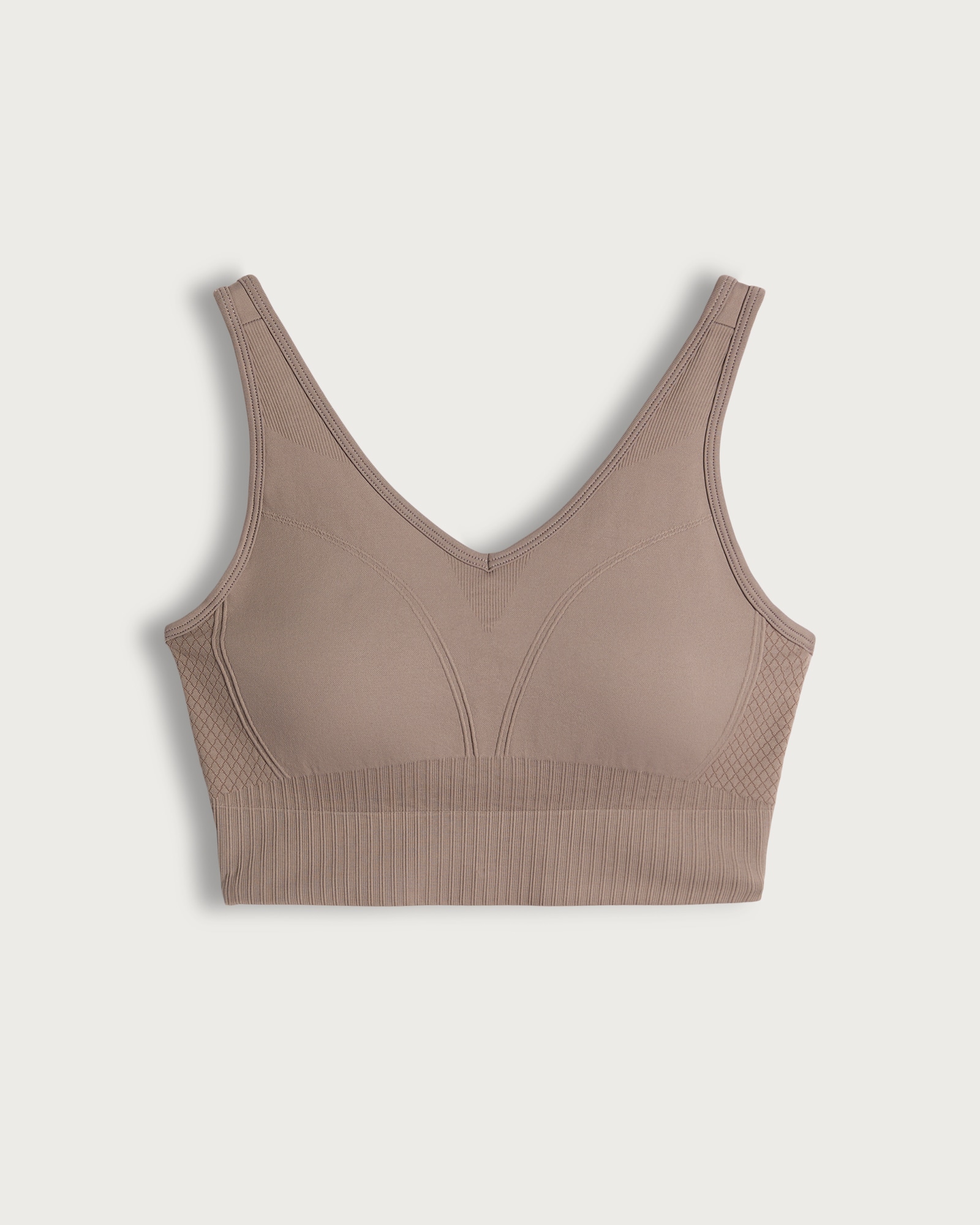 F&F Active Seamfree Medium Support Non Wired Sports Bra in Dark Nude thumbnail 5