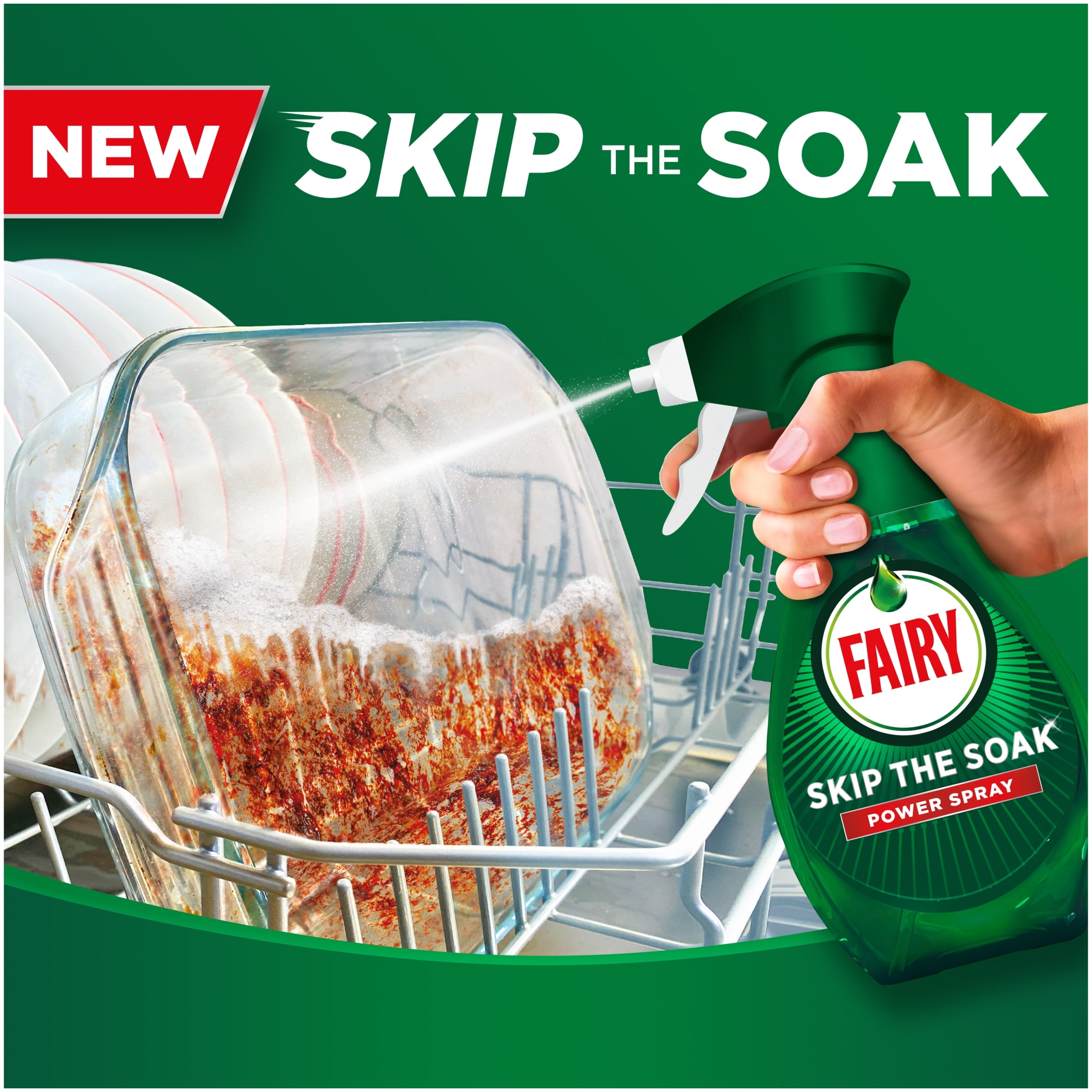 Fairy Skip The Soak Power Spray and Refill Lemon 2x500ml thumbnail 2