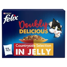 FELIX Doubly Delicious Countryside Selection in Jelly Wet Cat Food 12x85g