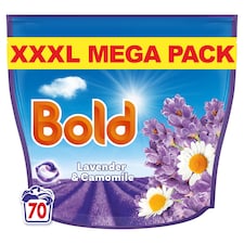 Bold Laundry Detergent Liquid Pods Lavender & Camomile 70 Washes 1372g