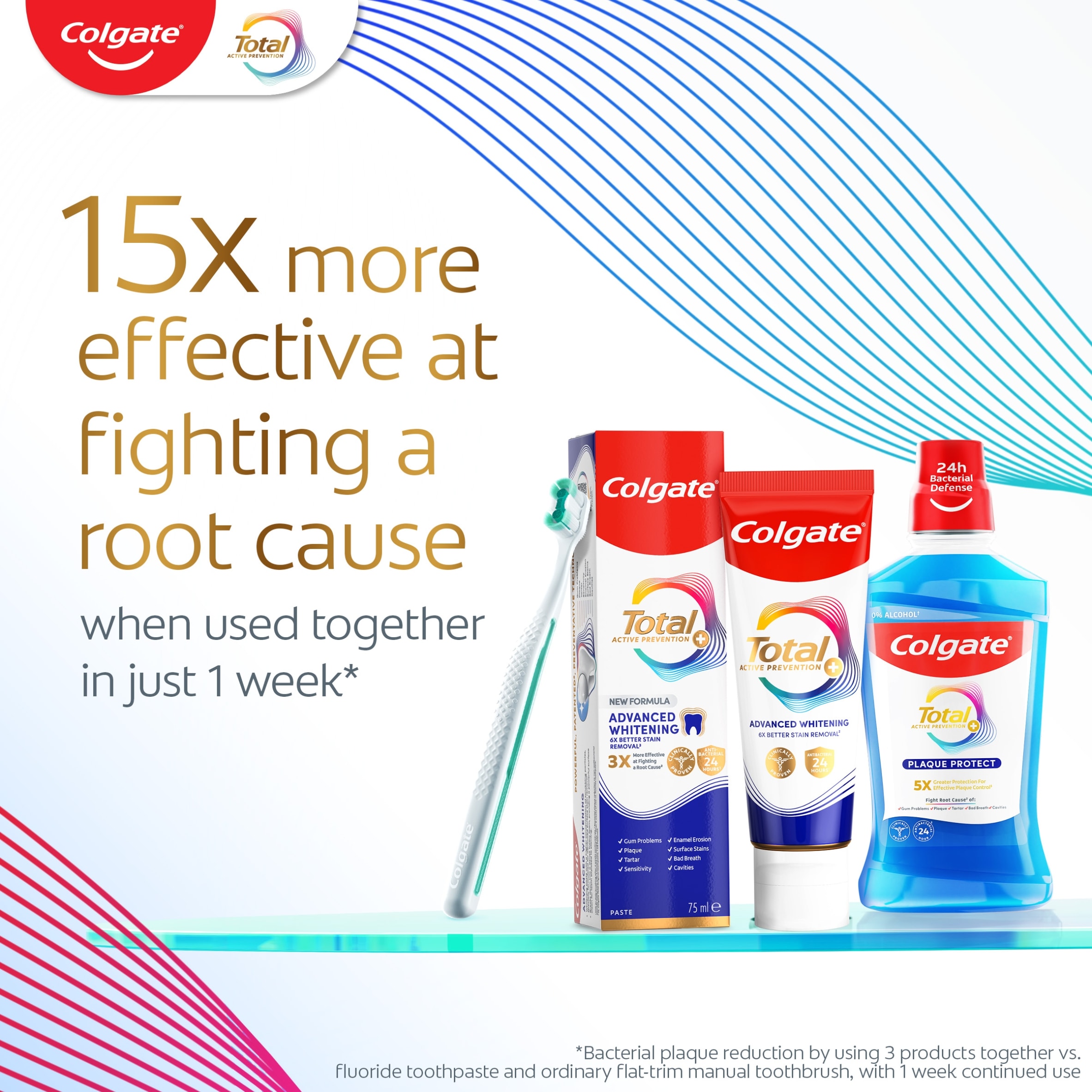 Colgate Total Active Prevention+ Advanced Whitening Toothpaste 75ml thumbnail 4