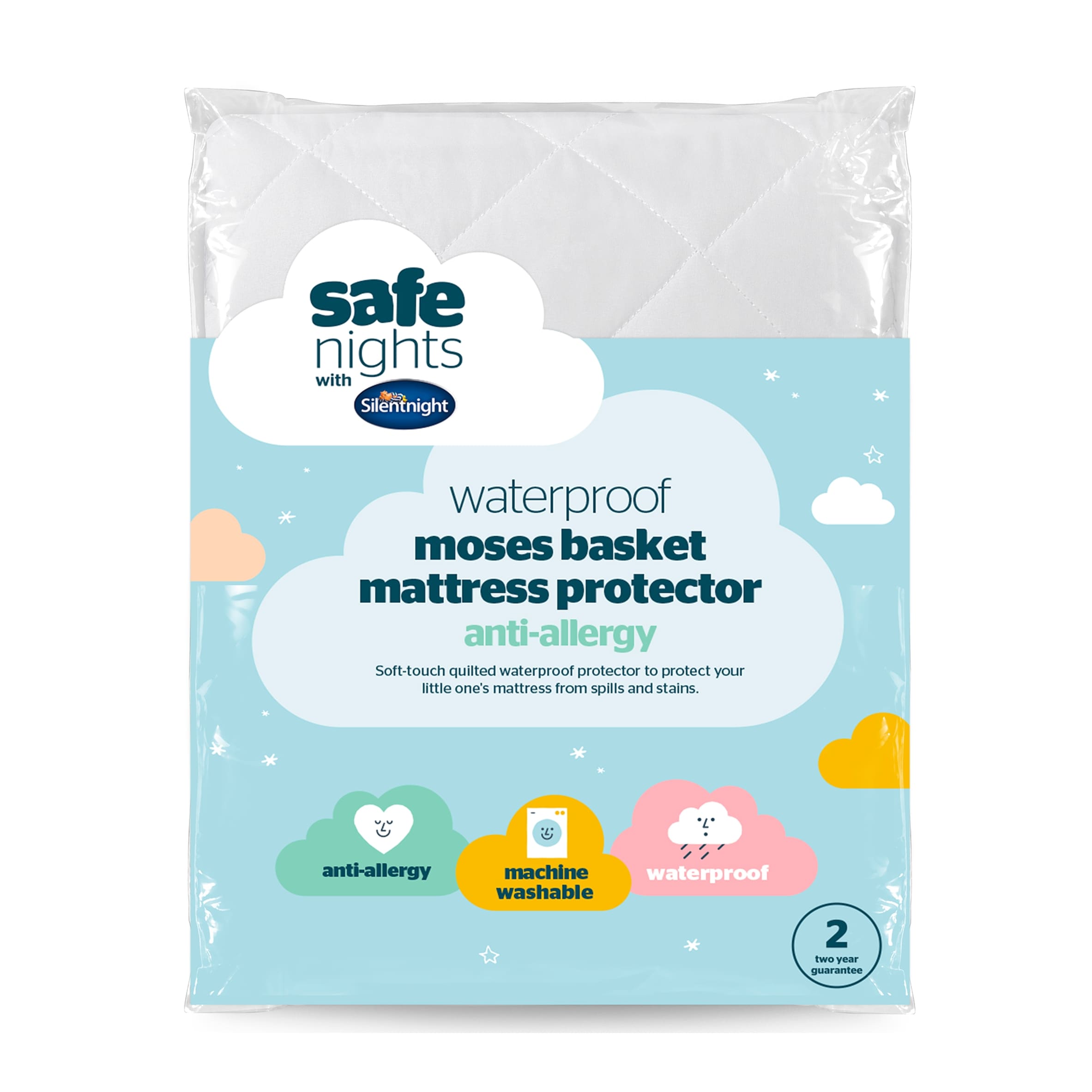 Silentnight Water Proof Moses Basket Mattress Protector