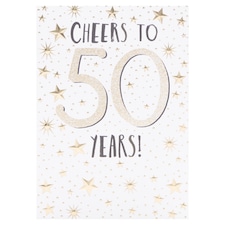 Inkdrops Birthday Card Cheers To 50 Years!