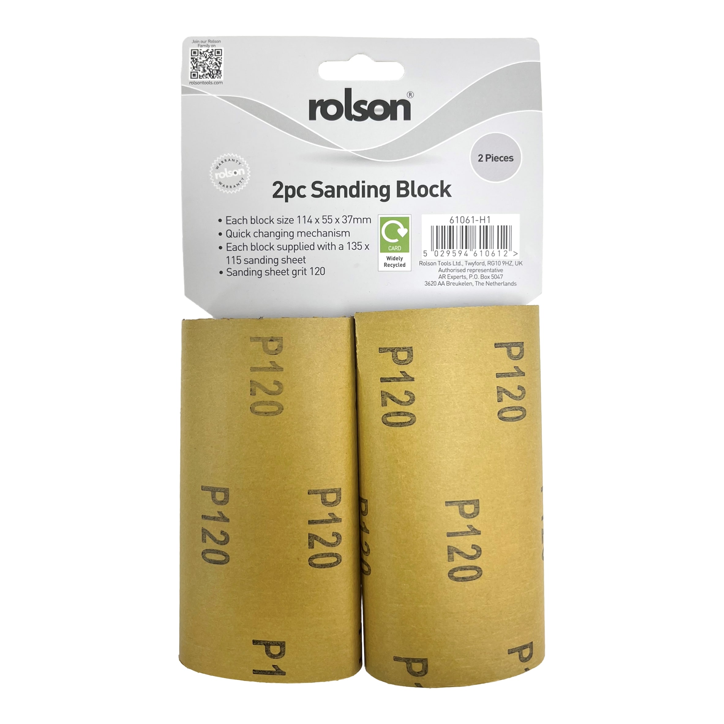 Rolson Sanding Block 2pc.