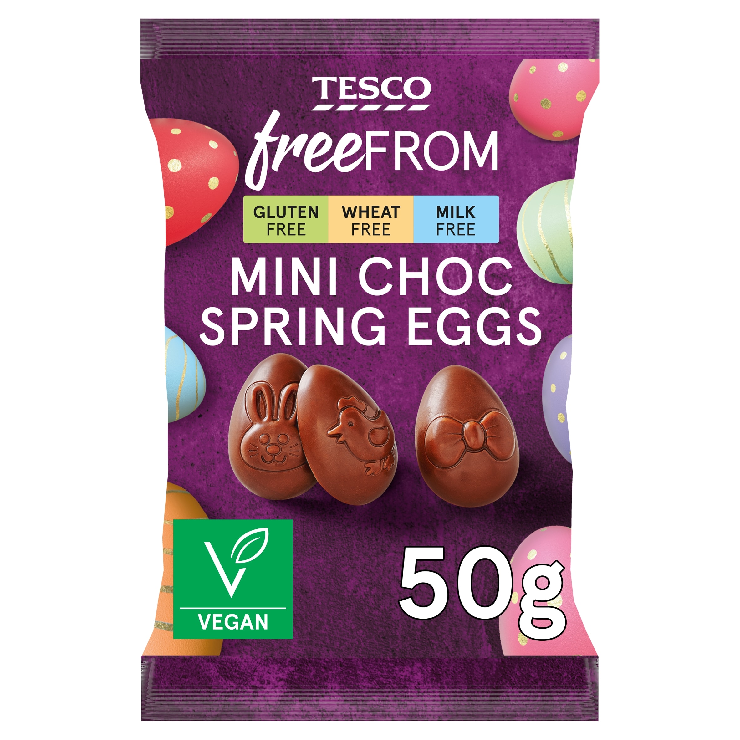 Tesco Free From Mini Choc Spring Eggs 50g