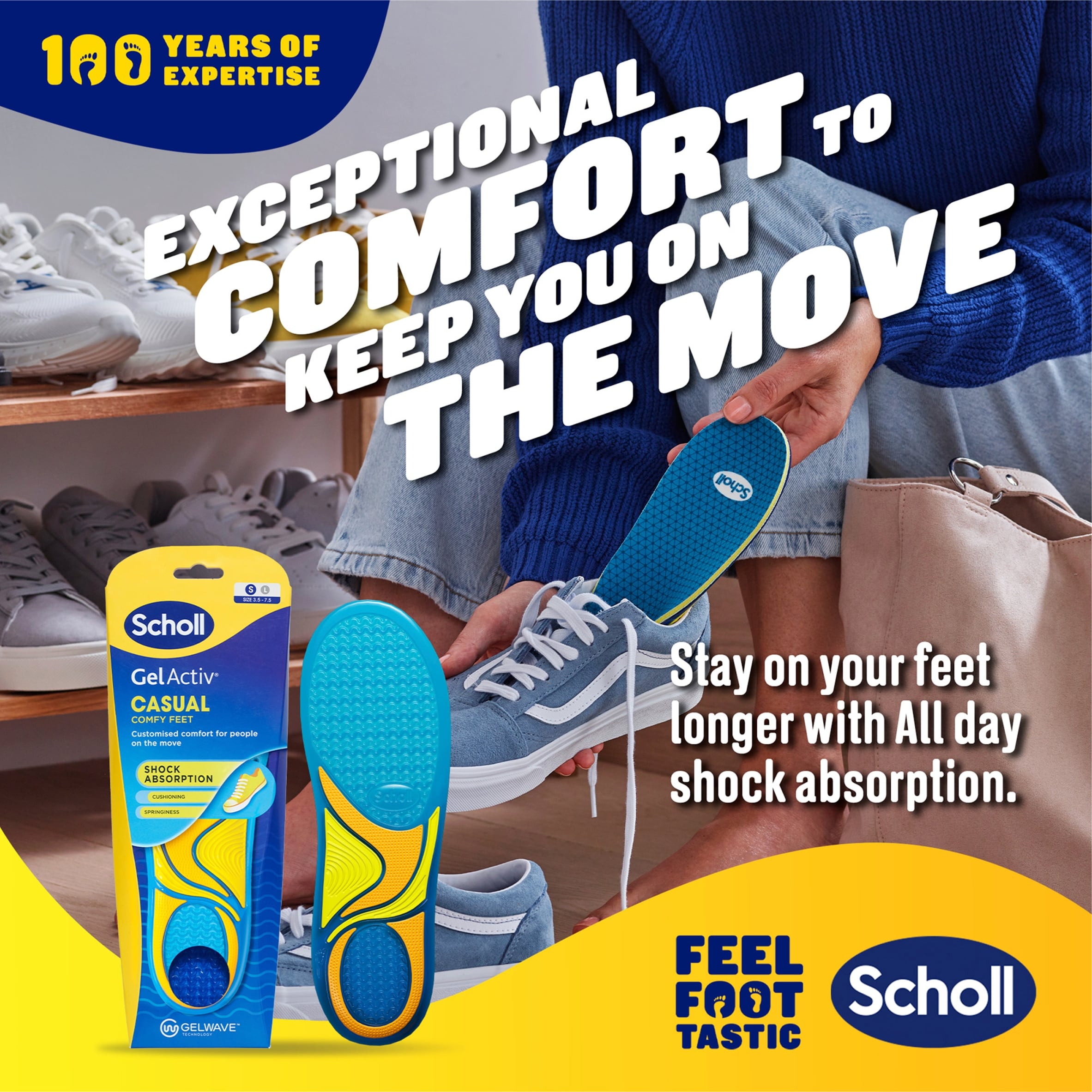 Scholl Gel Activ Casual Small Insoles thumbnail 2
