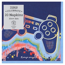 Tesco gaming napkin 20pk