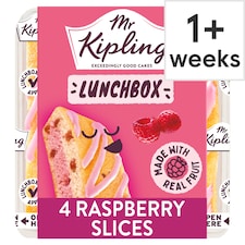 Mr Kipling Raspberry Lunchbox Cake Slices 4 pack