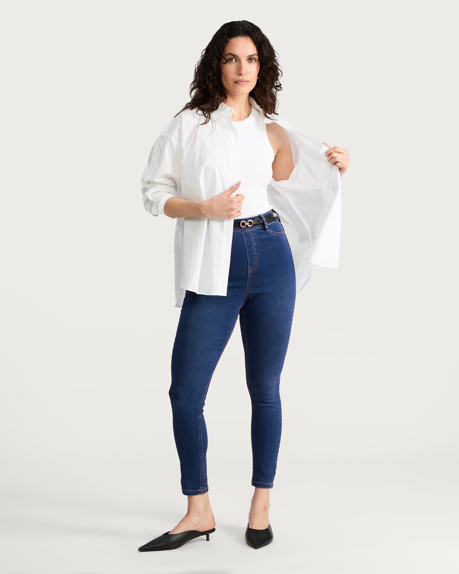 F&F High Rise Jeggings in Navy