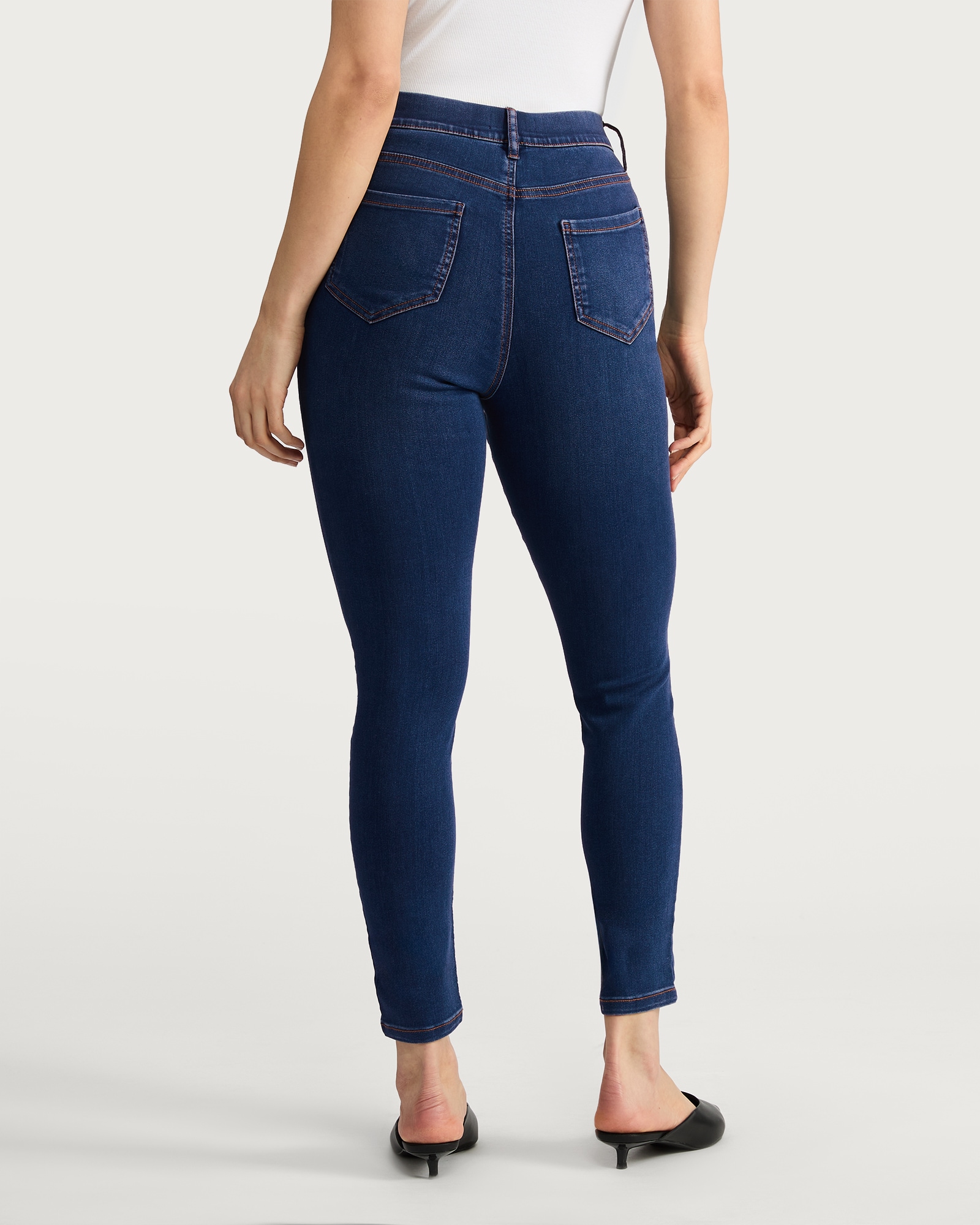 F&F High Rise Jeggings in Navy thumbnail 4