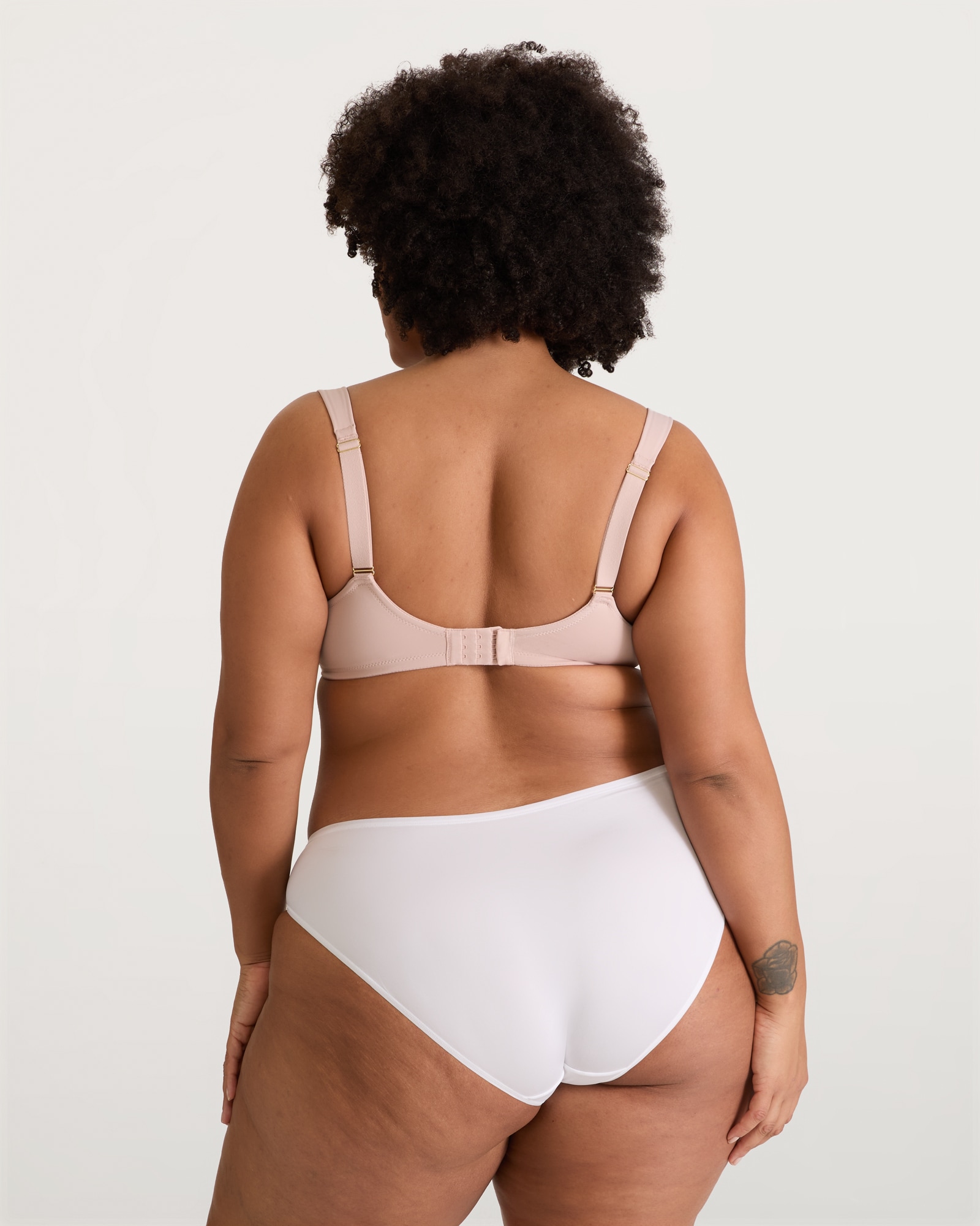 F&F Fuller Bust Mesh Panel Wired Full Cup Bra in Mink thumbnail 3