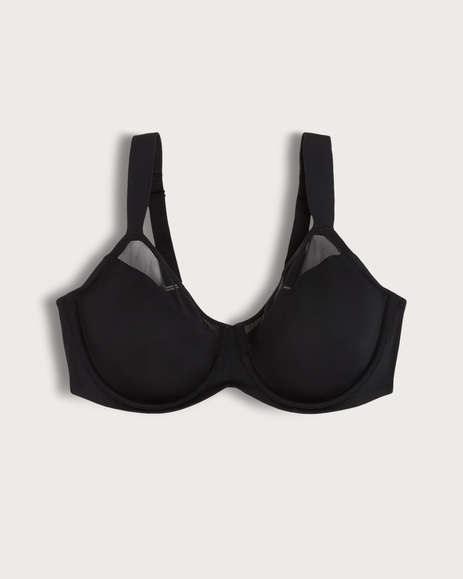 F&F Fuller Bust Mesh Panel Underwired Full Cup Bra in Black thumbnail 4