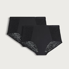 F&F Full Brief Animal Lace Knickers in Black