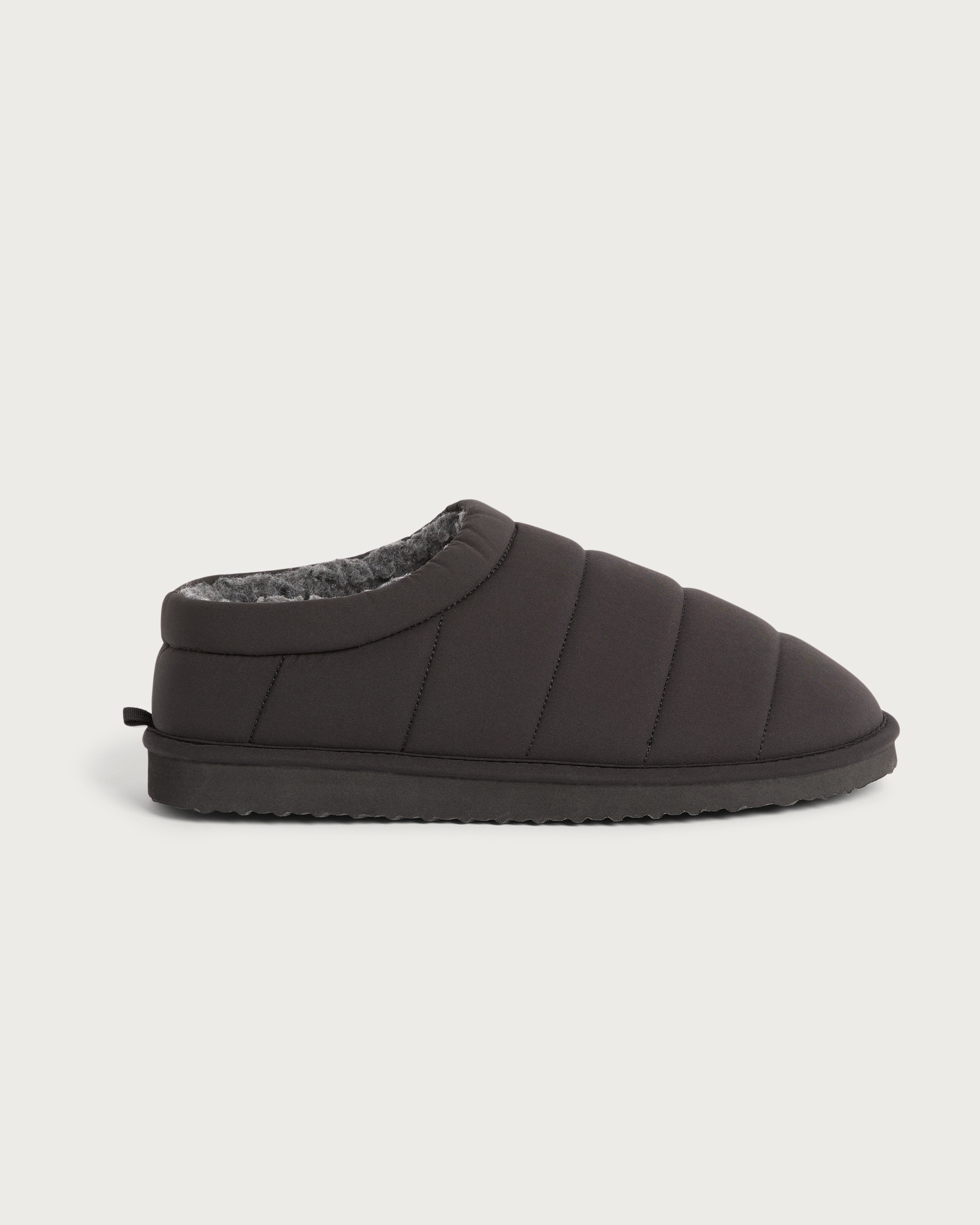 F&F Quilted Boot Slippers in Black