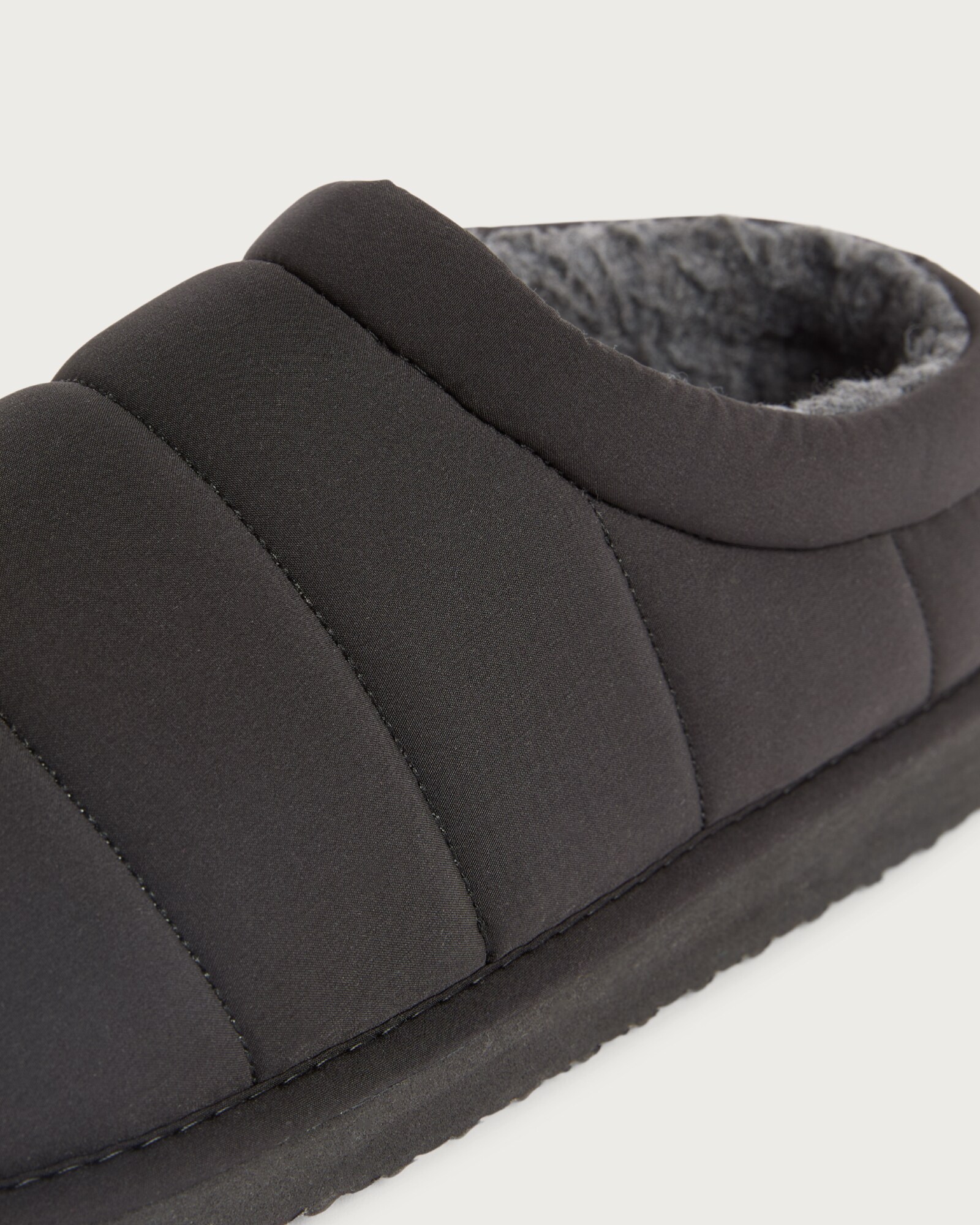 F&F Quilted Boot Slippers in Black thumbnail 3
