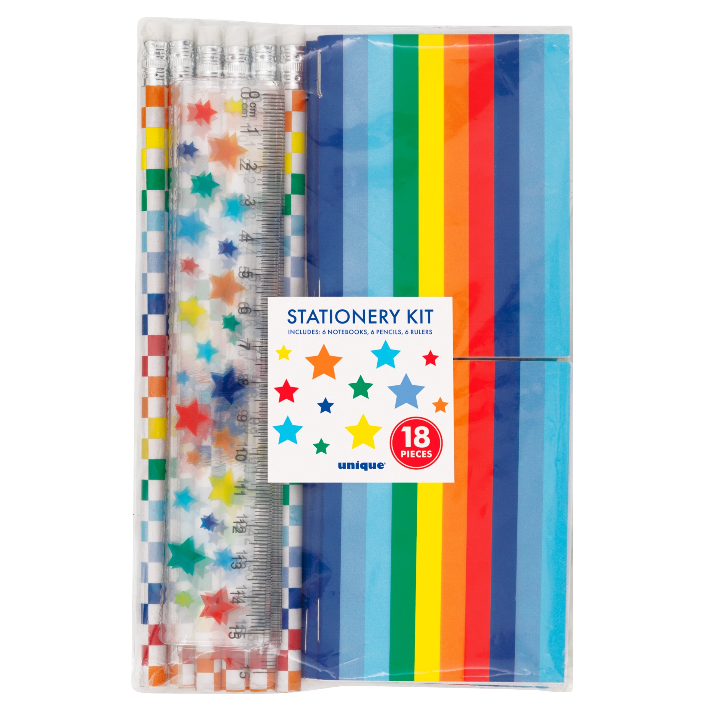 Rainbow Stripe Stationery Bumper Pack 18pk