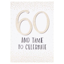Inkdrops Birthday Card 60 And Time To Celebrate