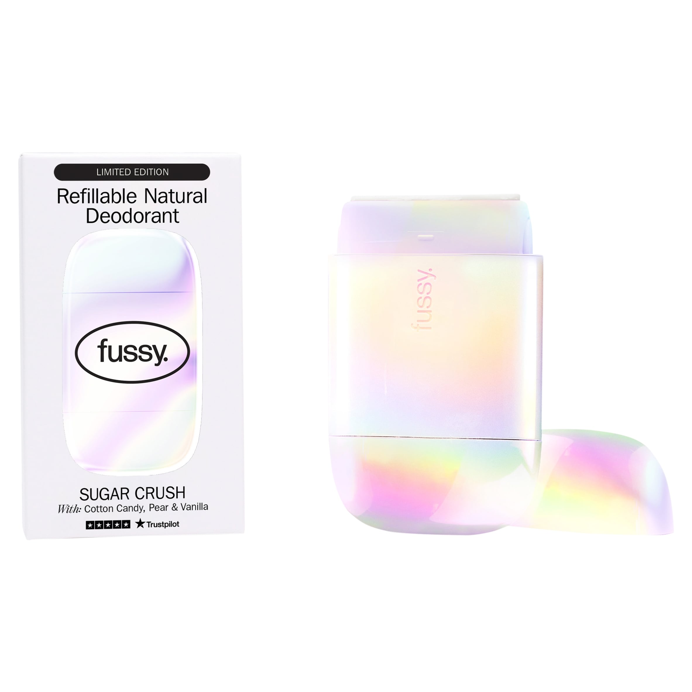 Fussy Refillable Natural Deodorant Sugar Crush 40g