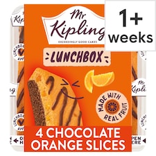 Mr Kipling Chocolate Orange Lunchbox Cake Slices 4 pack