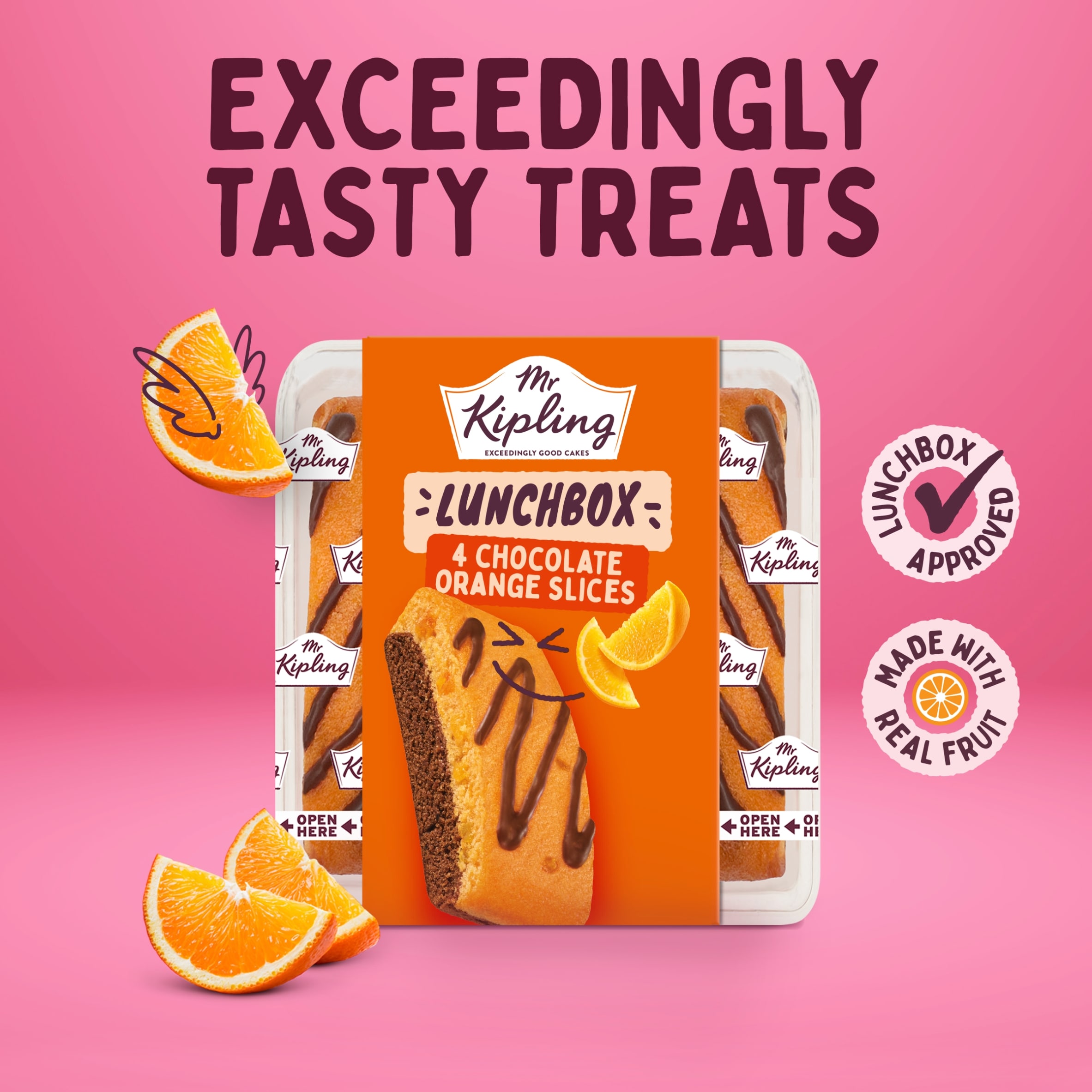 Mr Kipling Chocolate Orange Lunchbox Cake Slices 4 pack thumbnail 3