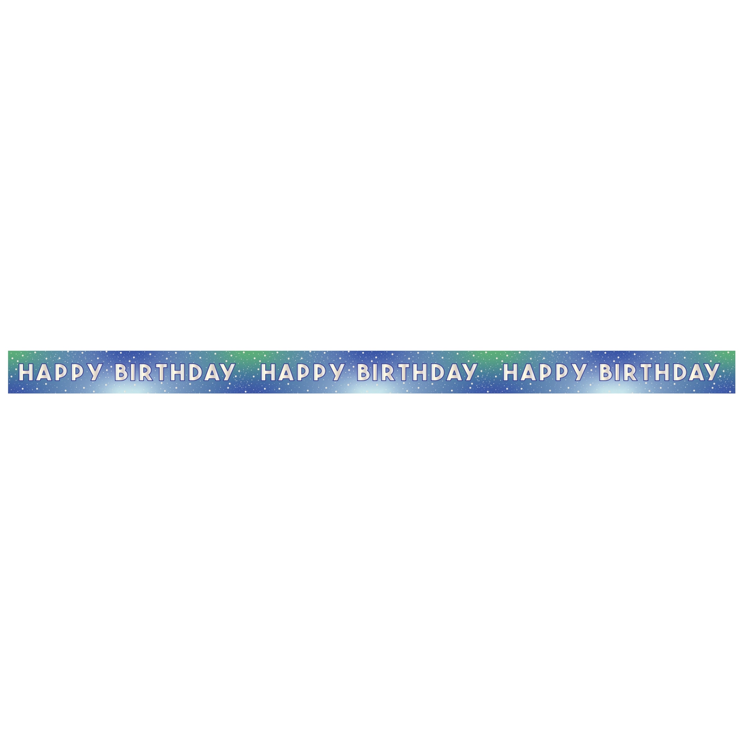 Tesco Blue Happy Birthday Banner 1.8m