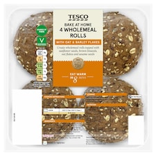 Tesco Bake at Home Wholemeal rolls 240g