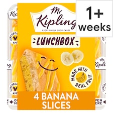 Mr Kipling Banana Lunchbox Cake Slices 4 pack