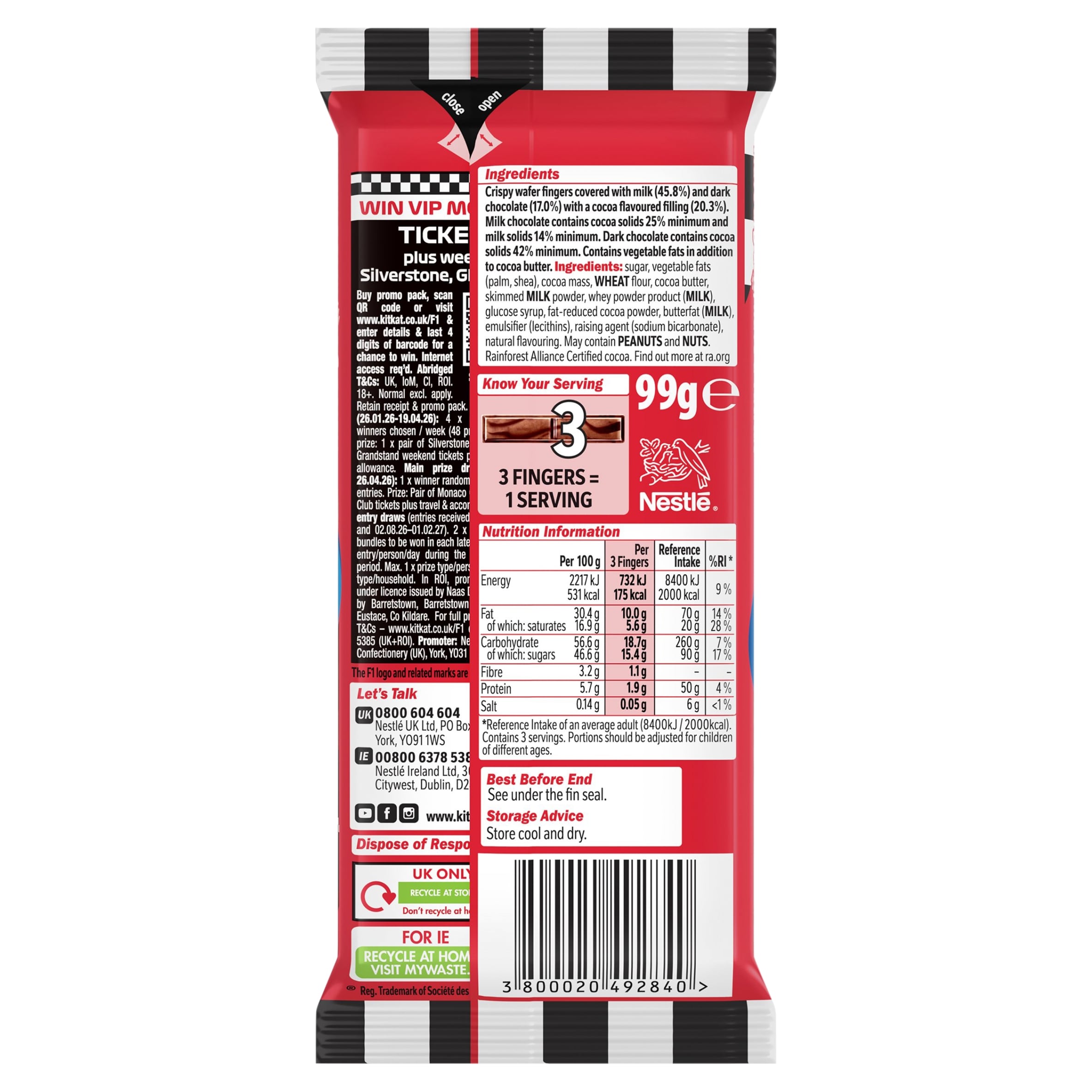 KitKat Double Chocolate Sharing Bar 99g thumbnail 2