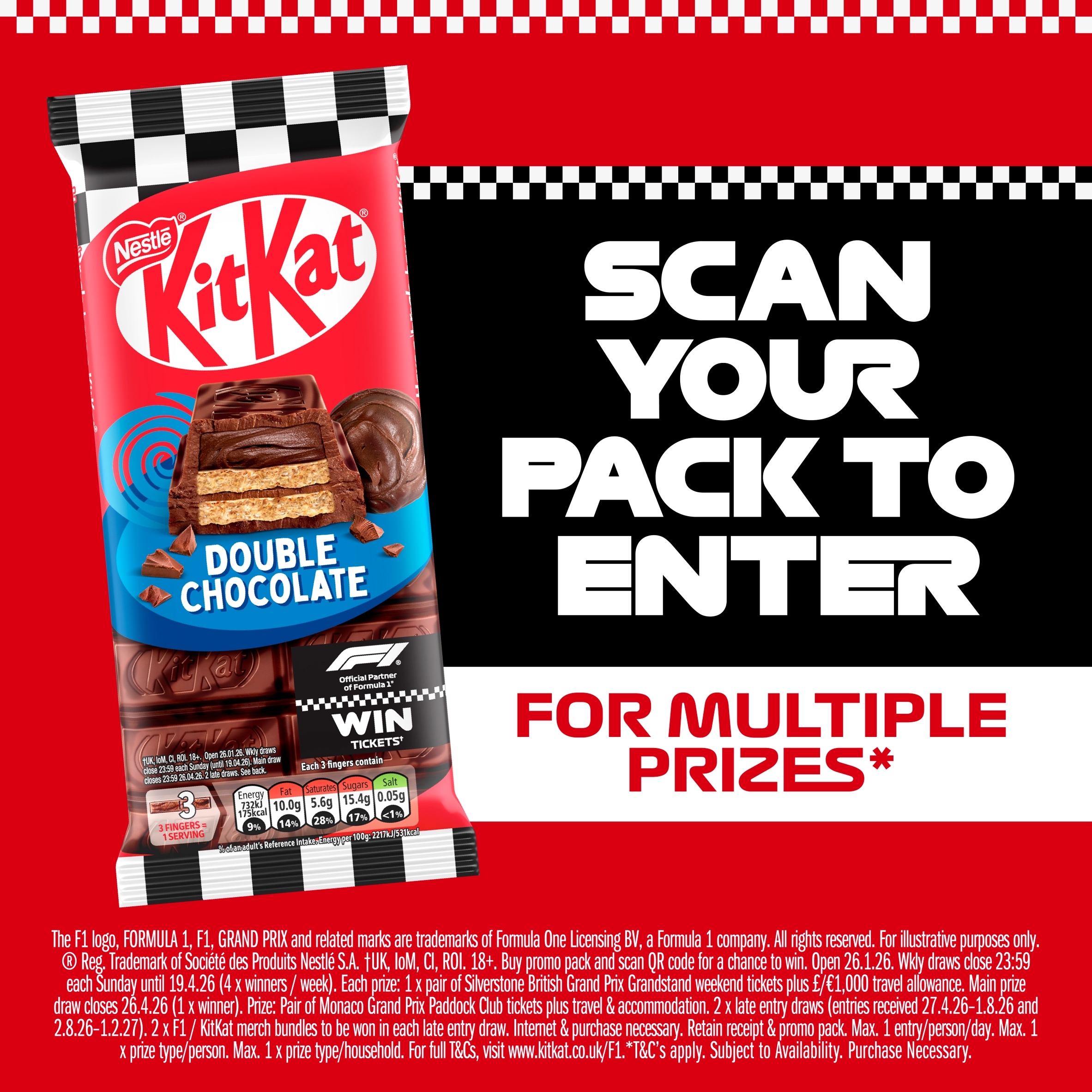 KitKat Double Chocolate Sharing Bar 99g thumbnail 3