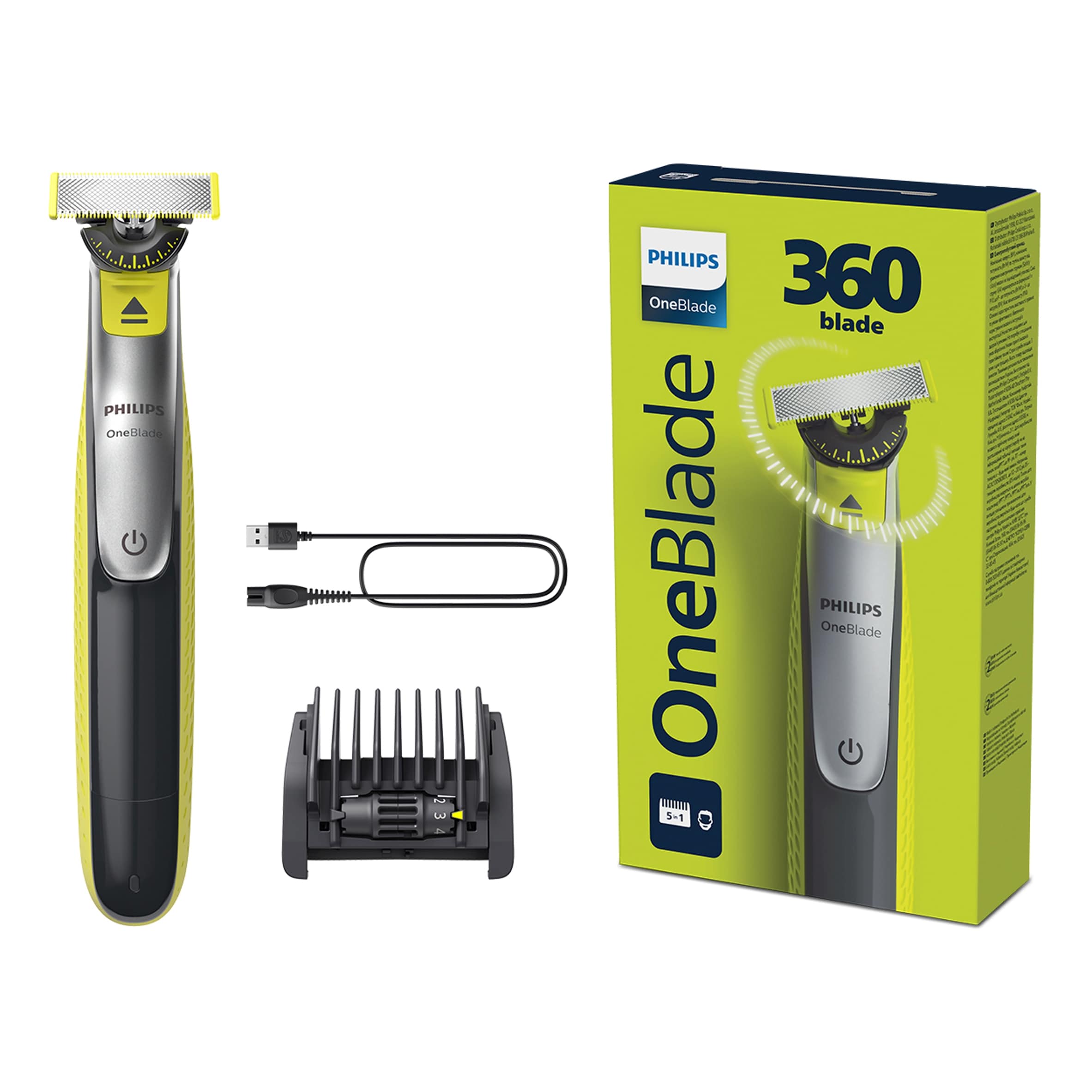 Philips OneBlade 360 Face with 5in1 Adjustable Comb- QP2734/23​ thumbnail 2