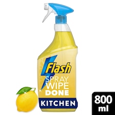 Flash Spray Wipe Done Kitchen Crisp Lemon 800ml