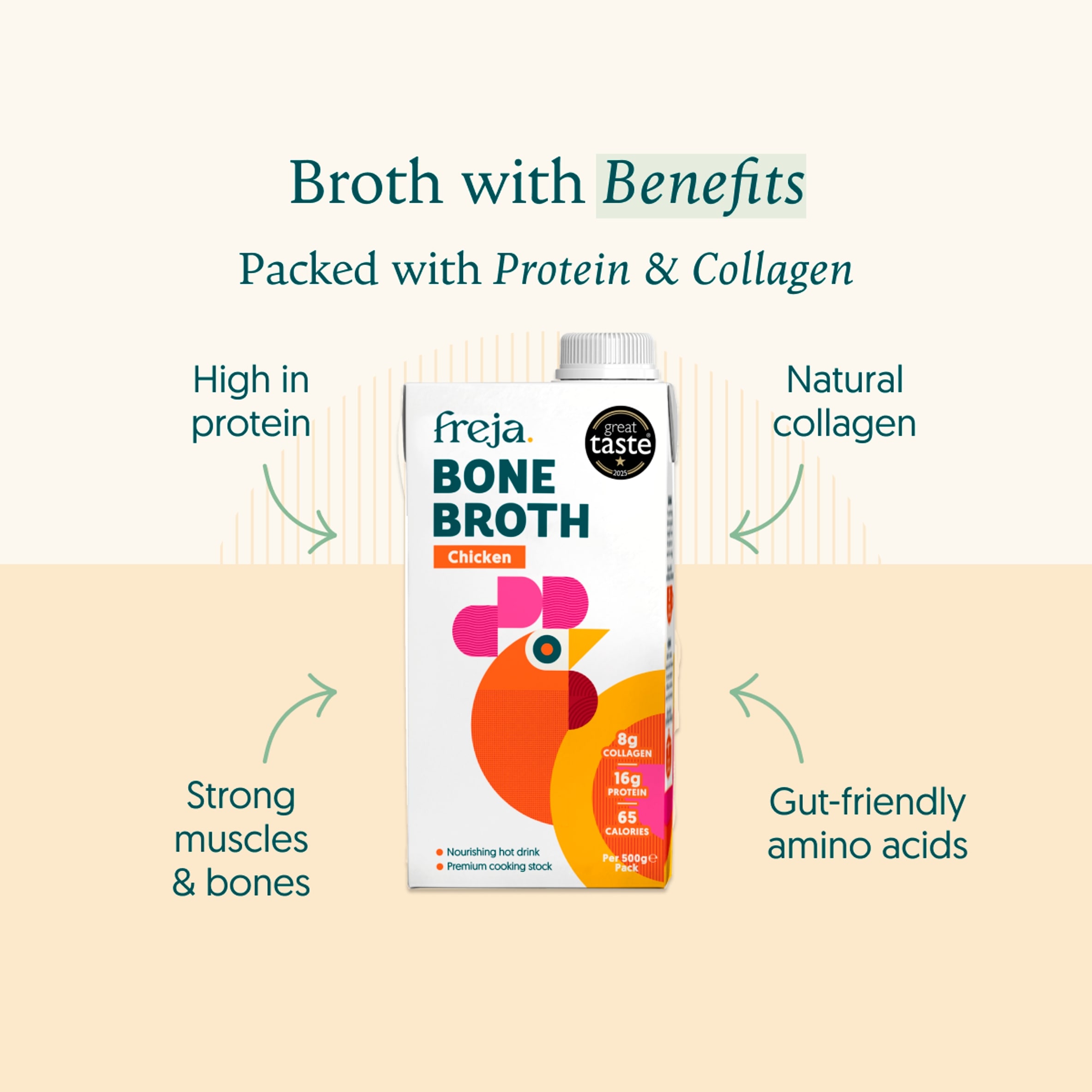 Freja Chicken Bone Broth 500ml thumbnail 5