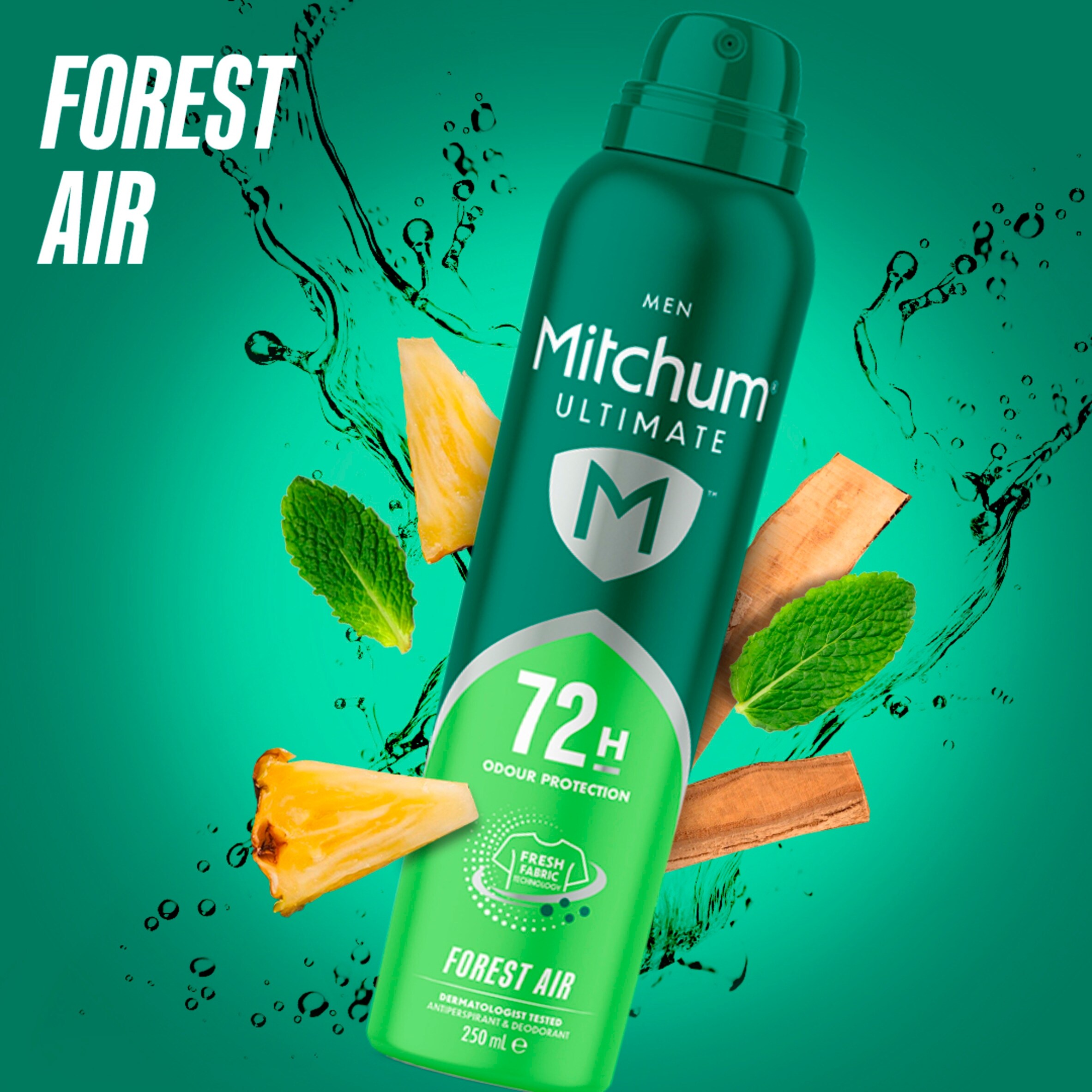 Mitchum Men Ultimate 72H Forest Air Anti Perspirant & Deodorant 250ml thumbnail 2