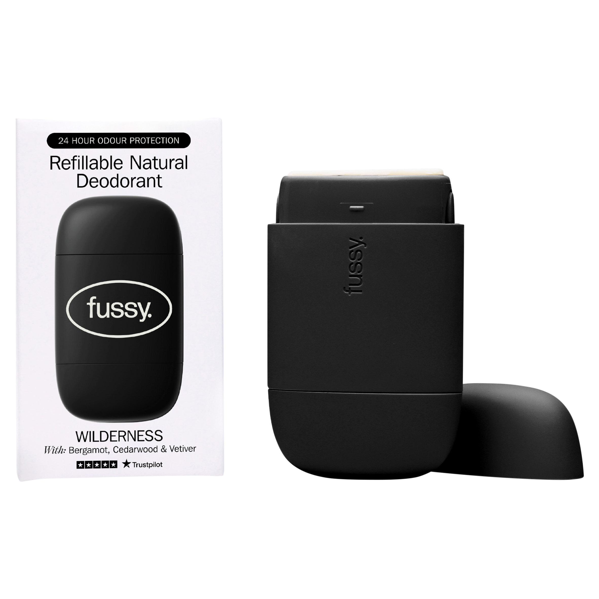 Fussy Refillable Natural Deodorant Wilderness 40g thumbnail 2