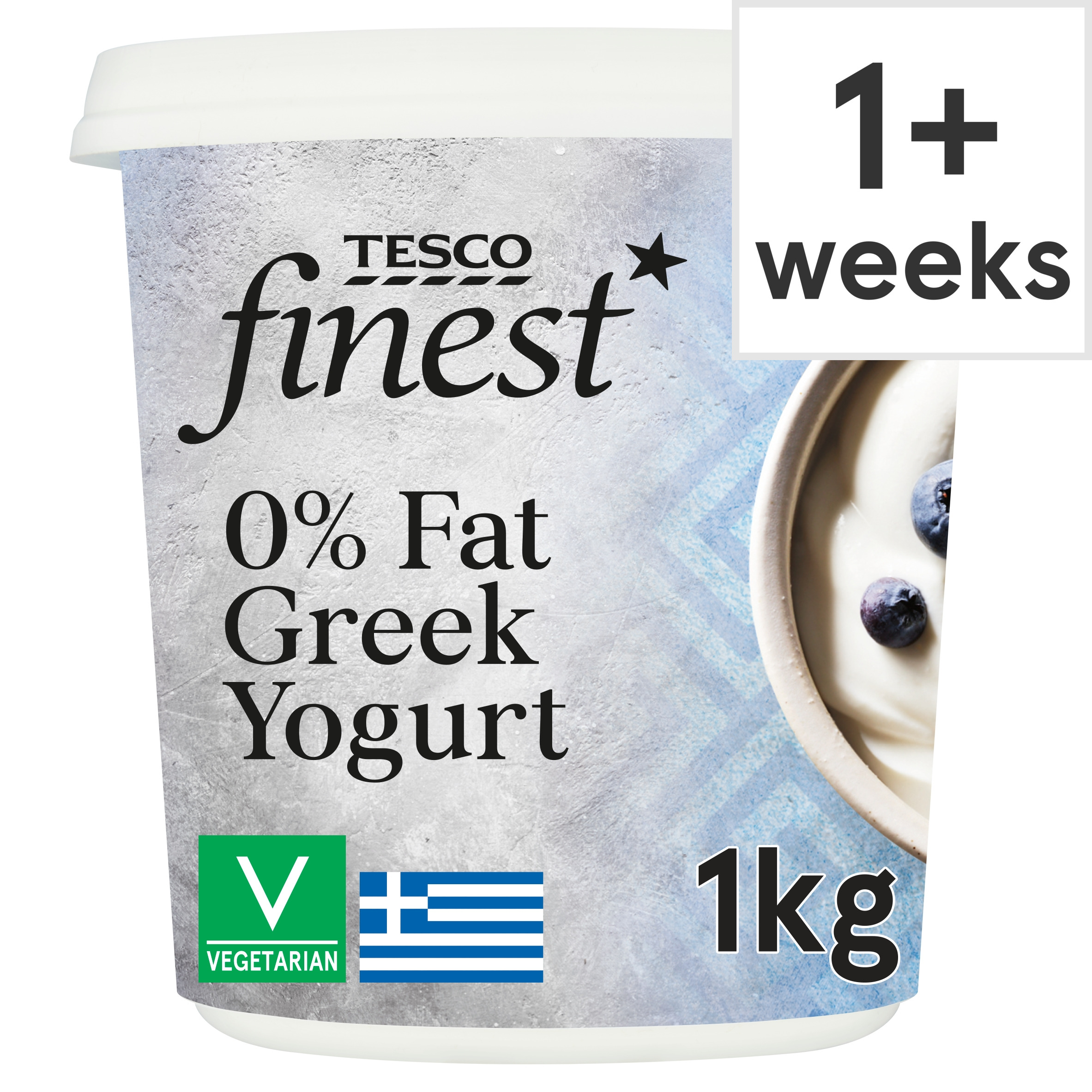 Tesco Finest 0% Fat Greek Yoghurt 1KG 