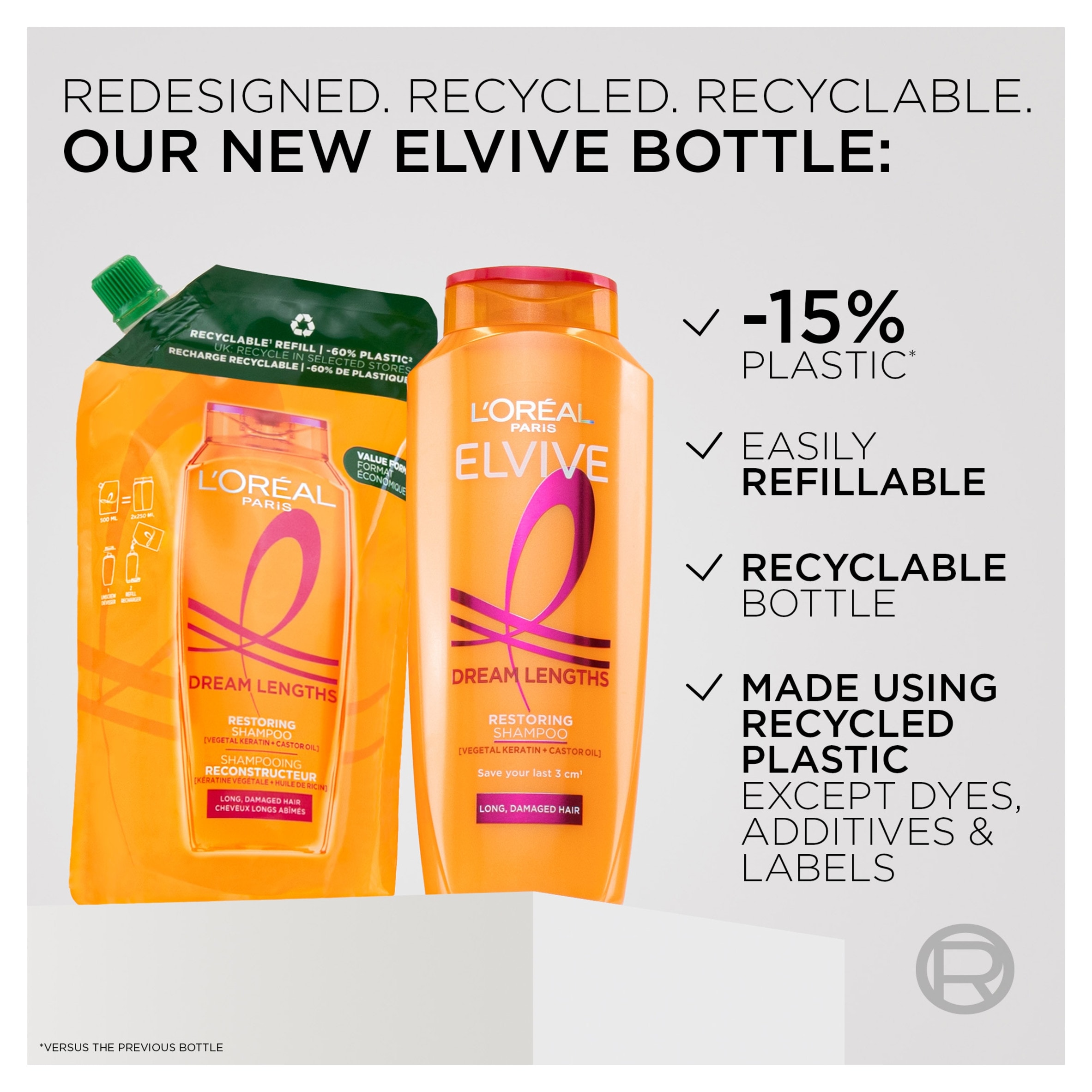 L'Oreal Elvive Dream Lengths Shampoo 400Ml thumbnail 3