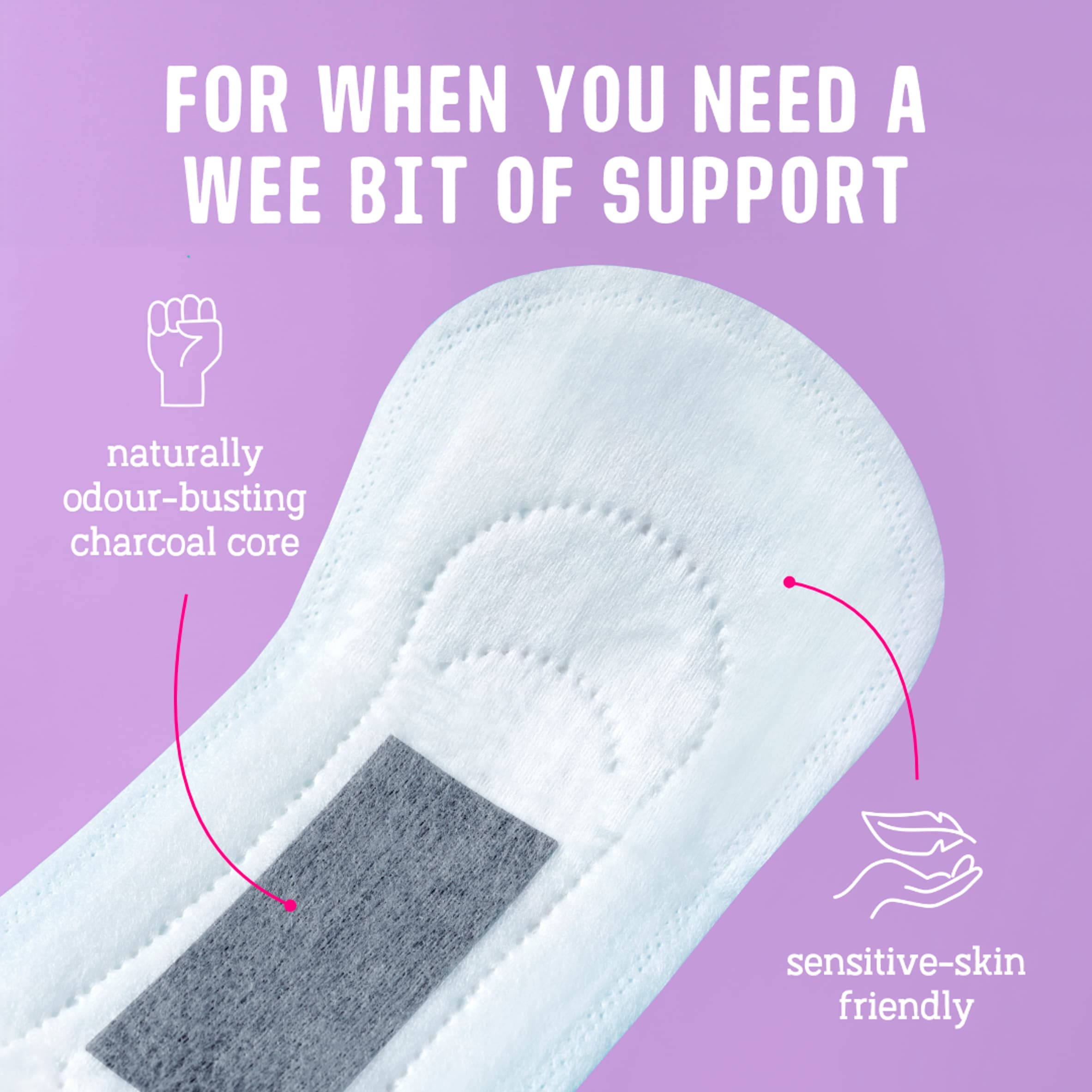 Flo Sensitive Bladder Bamboo Liners (16 Liners) - Discreet, Light Incontinence, Ultra-Thin + Hypoallergenic thumbnail 2