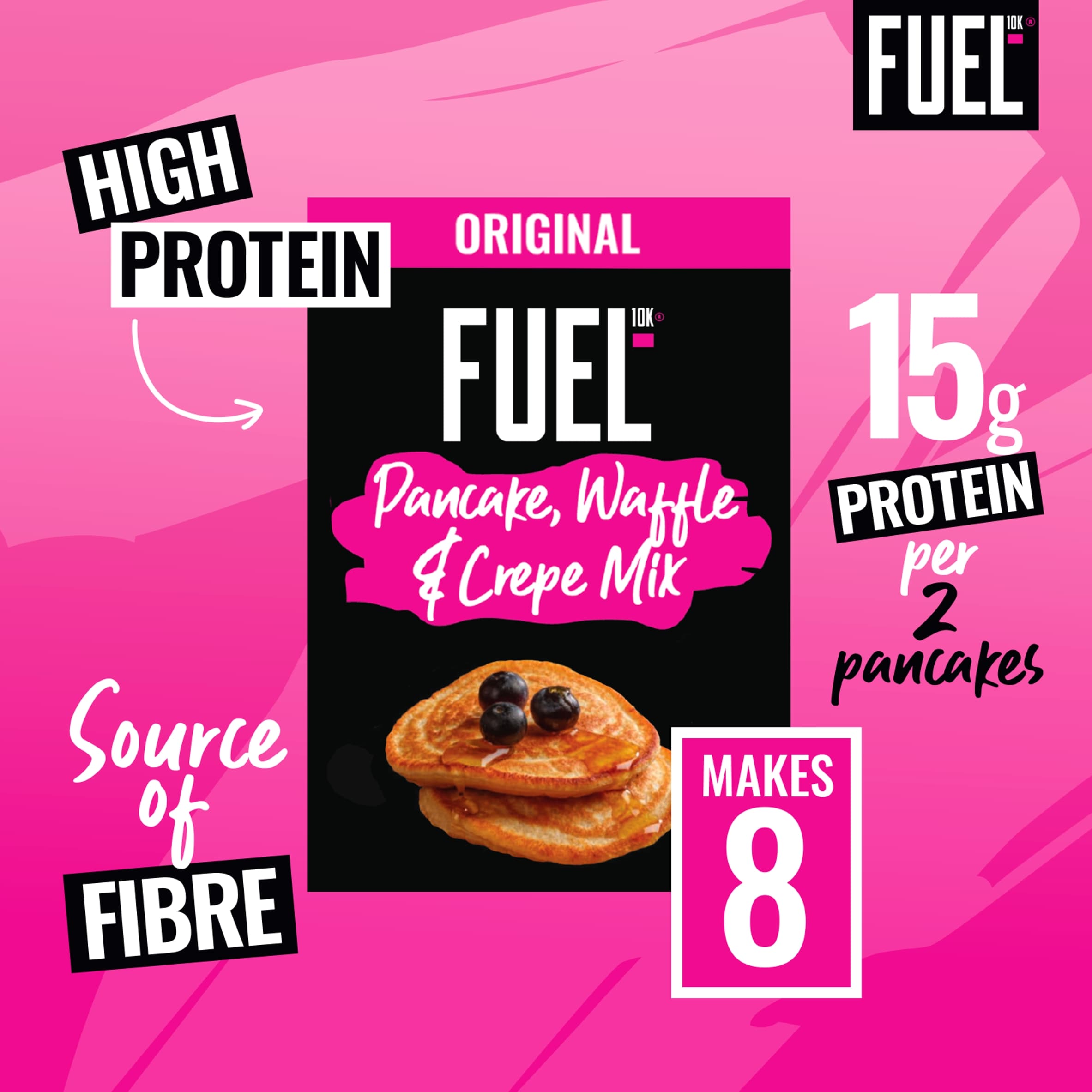 FUEL10K Baking High Protein Pancake, Waffle & Crepe Mix 200g thumbnail 3