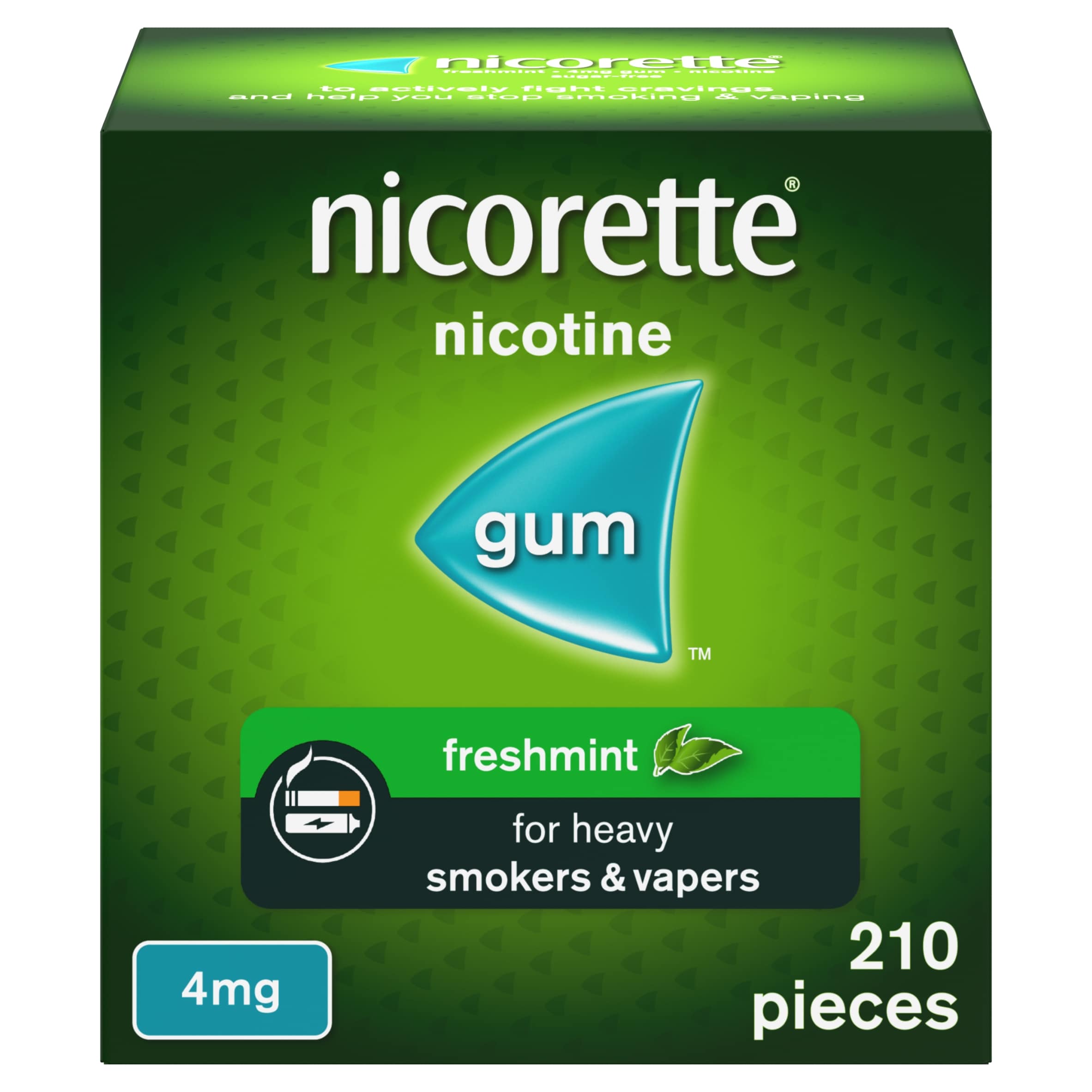 Nicorette Freshmint Gum 4mg 210 Pieces