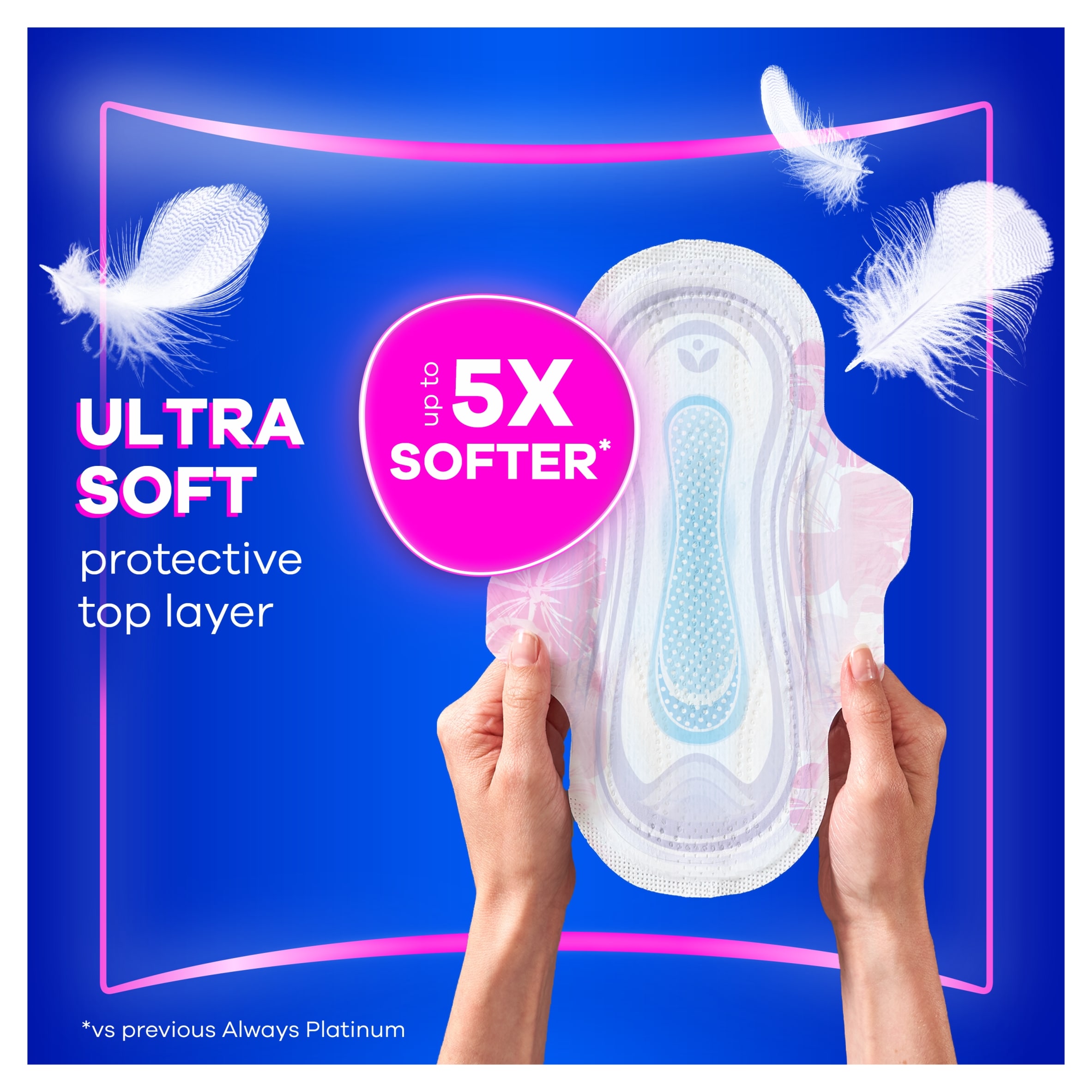 Always Platinum Normal 22 Sanitary Pads With Wings Size 1 thumbnail 3