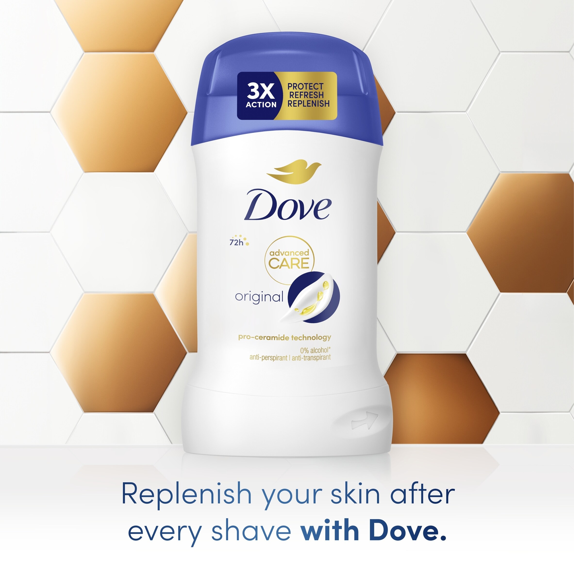 Dove Women Advanced Antiperspirant Deodorant Stick Original 50ml thumbnail 3