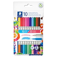 Staedtler Double-Ended Fibre Tips 10pk