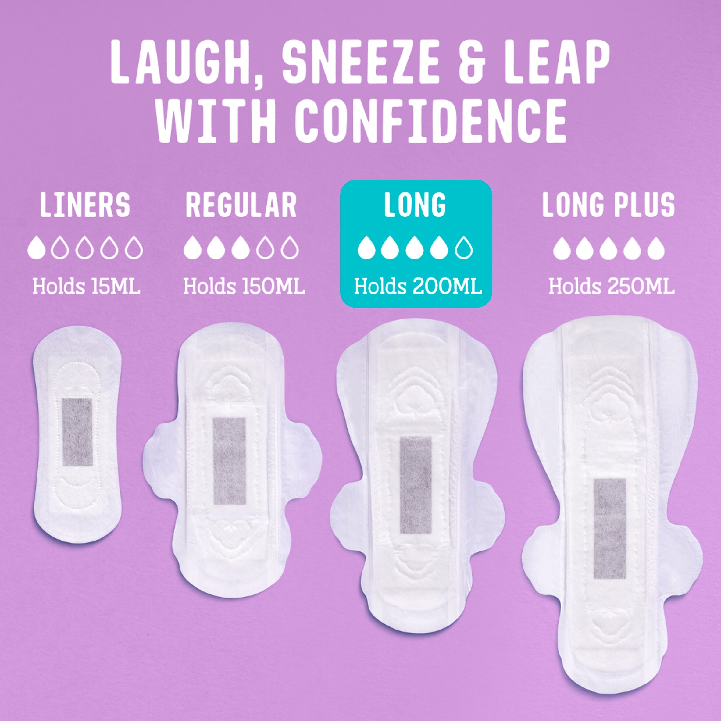 Flo Sensitive Bladder Bamboo Long Pads with Wings (14 pads) - Discreet, Medium Incontinence, Ultra Thin + Hypoallergenic thumbnail 5