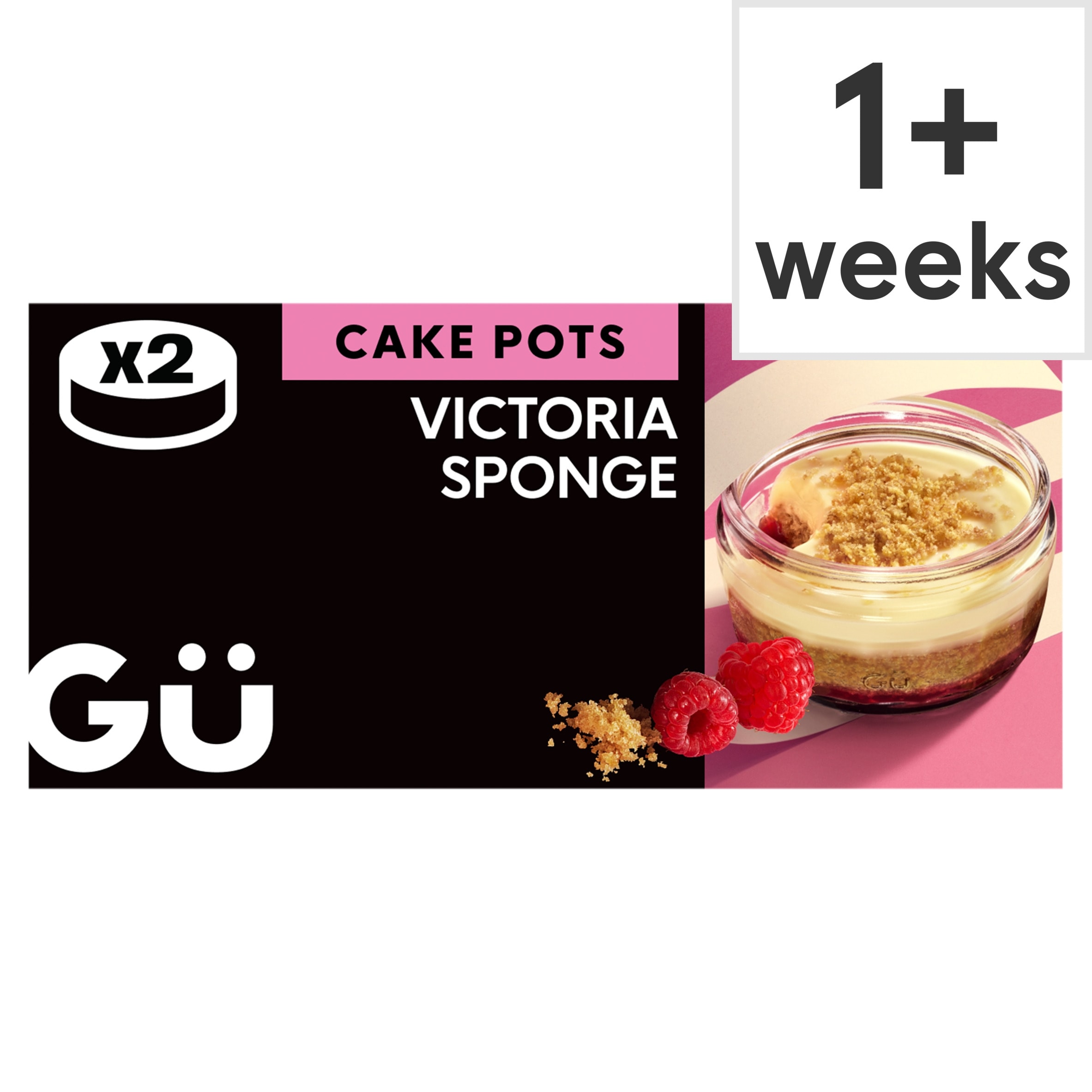 Gu Victoria Sponge Cake Pots 2x74g