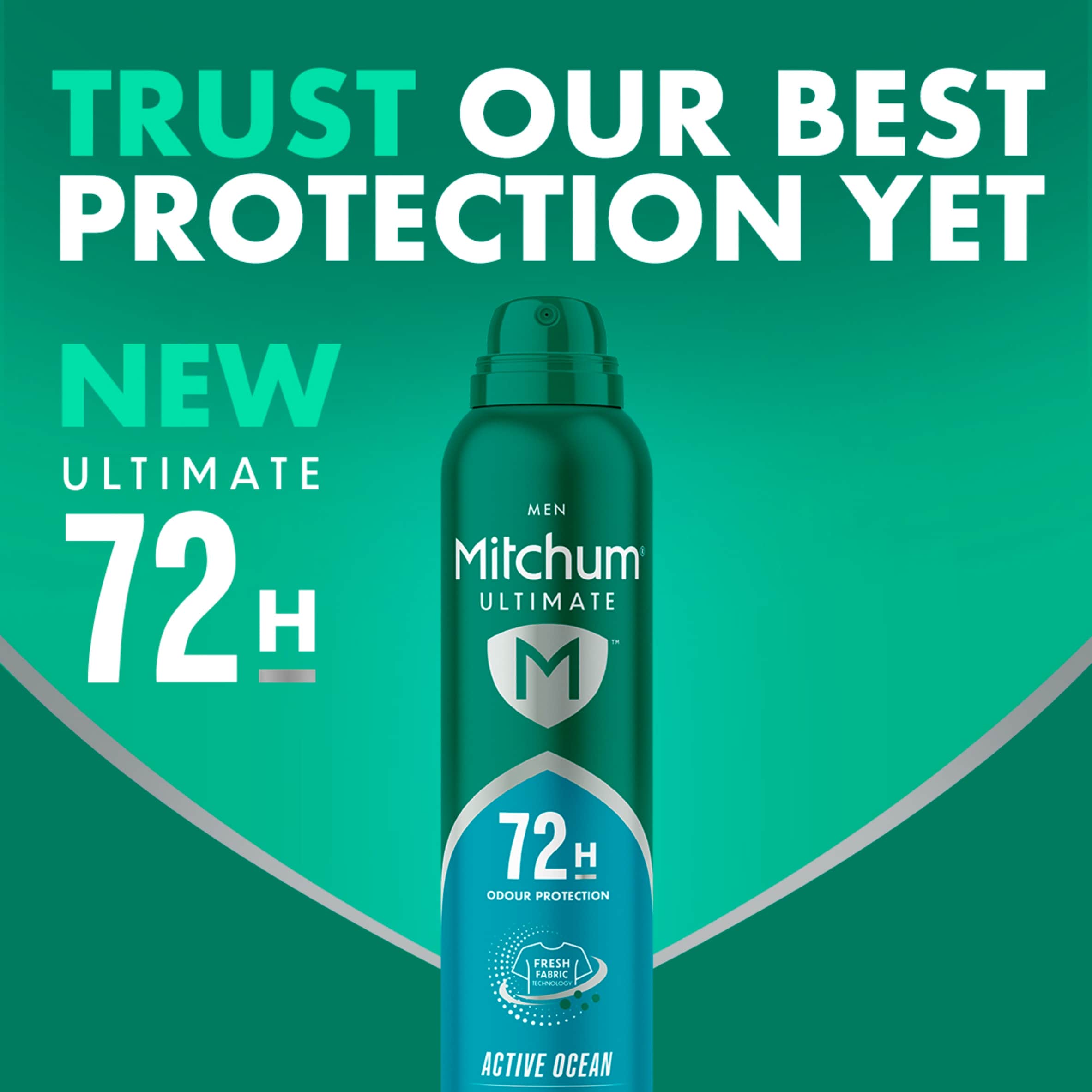 Mitchum Men Ultimate 72H Active Ocean Anti Perspirant & Deodorant 250ml thumbnail 2