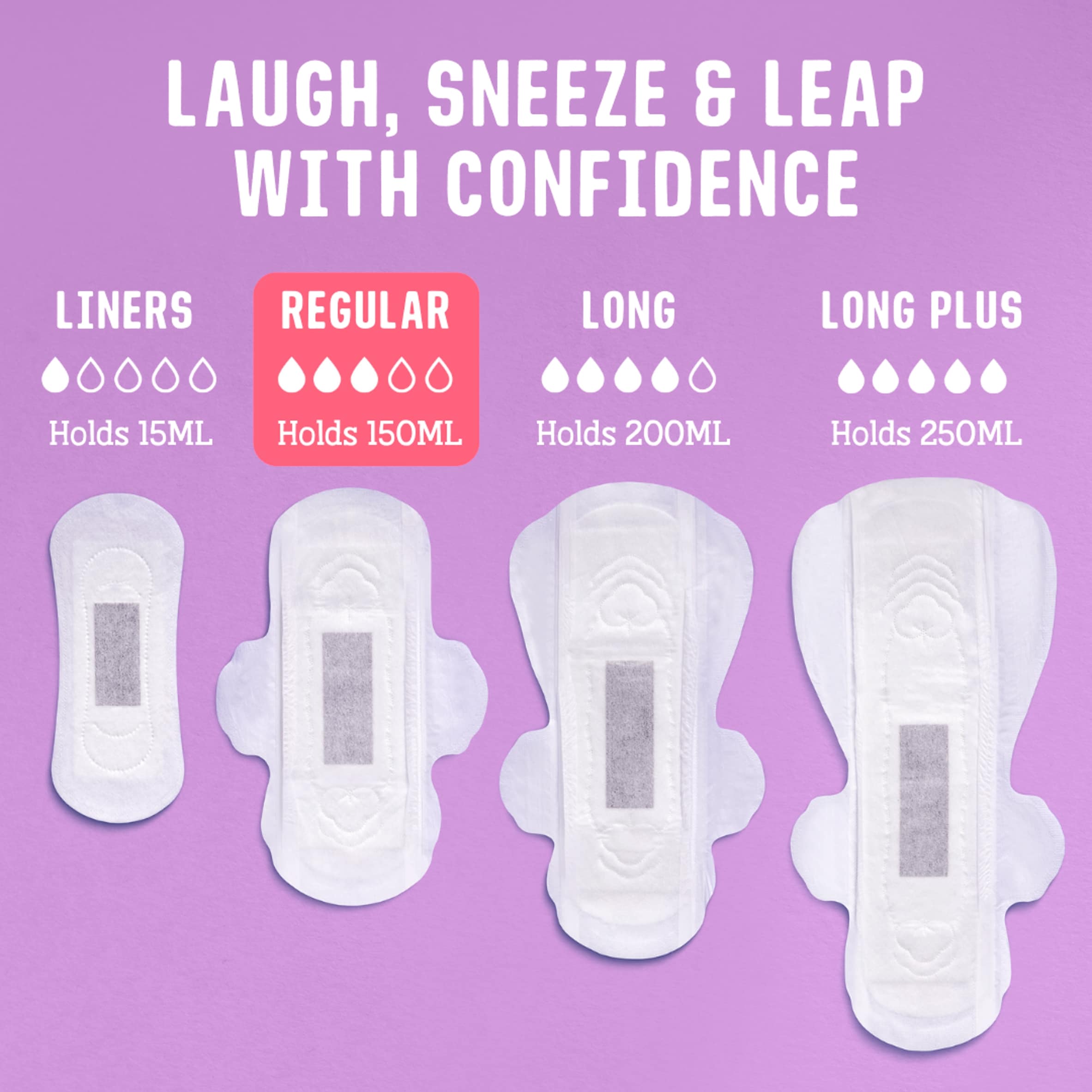 Flo Sensitive Bladder Bamboo Regular Pads with Wings (16 pads) - Discreet, Light Incontinence, Ultra-Thin + Hypoallergenic thumbnail 5